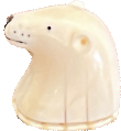 Baleen Polar Bear top of basket ivory handle