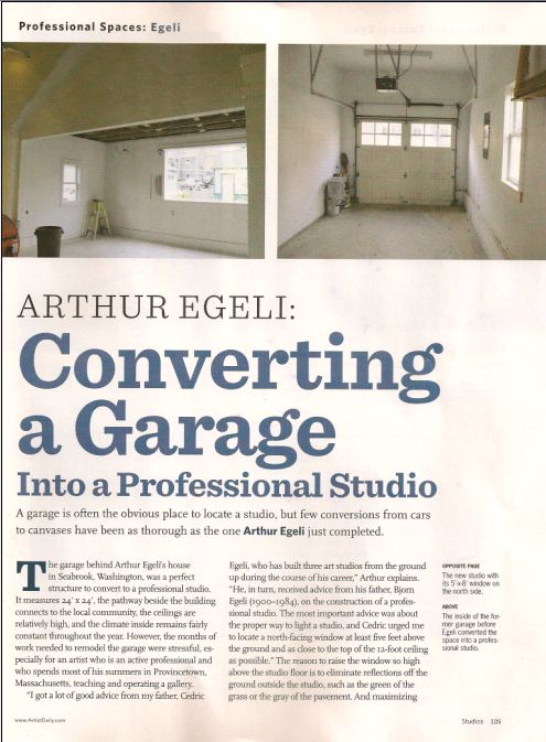 American Artist - Converting a Garage into a Professional Studio page 2