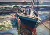 John Whorf Boat on the Beach