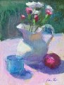 Still Life 9x12 Flower pot and table (Summer '24)