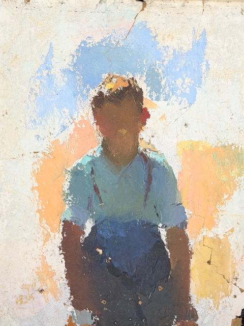 Mudhead-Boy with Suspenders
